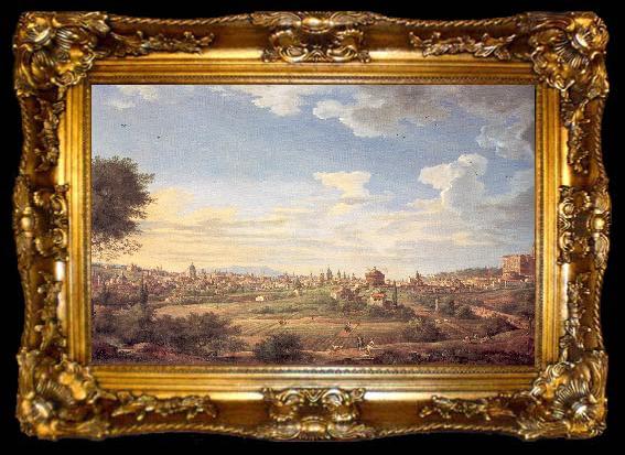 framed  Panini, Giovanni Paolo View of Rome from Mt. Mario, In the Southeast, ta009-2